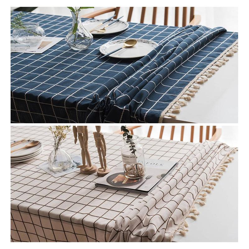 

Tablecloth Rectangle Linen for Picnic Table Cover Decoration for Parties Teatable Household Items Flexible Glass Table Protector, Colour 2