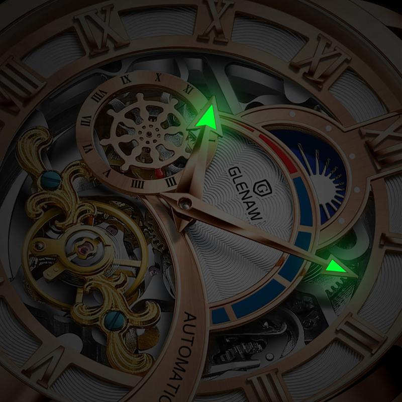 

Wristwatches Watch For Men Luxury Fashion Mechanical Watches Business Automatic Wristwatch Luminous Designer Clock Reojes De Hombre 2021, White