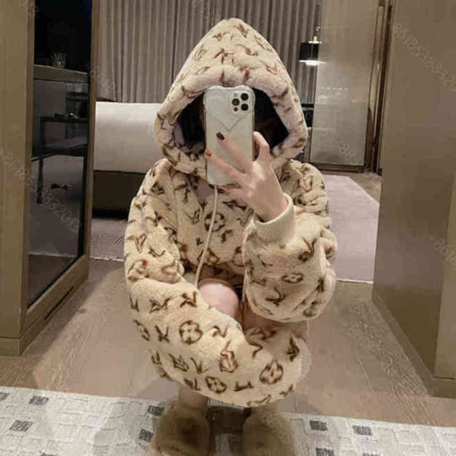 

22ss women hoodie jacket Tech Fleece hoodeis coat classic old flower letter logo high-end brand winter mink long-sleeved jackets tracksuit w, Black;brown