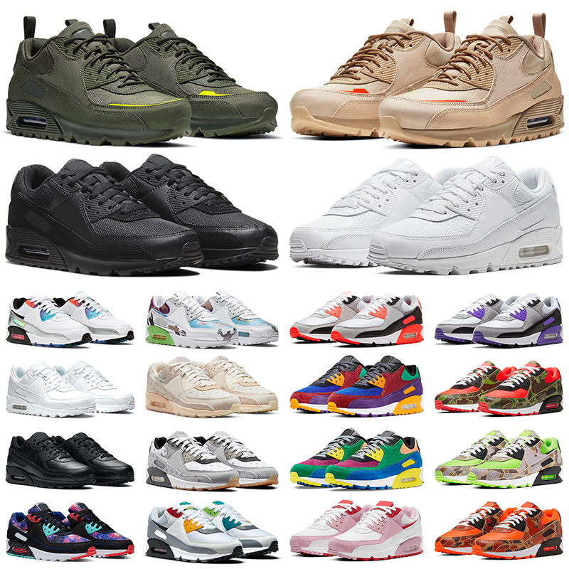 

2022 Running Shoes 90 Surplus Men Women Triple Black White Cargo Khaki Viotech 2.0 Reverse Duck Camo Infrared Grey Red Aquamarine Mens Trainers Sports Sneakers, #5 reverse duck camo 36-45