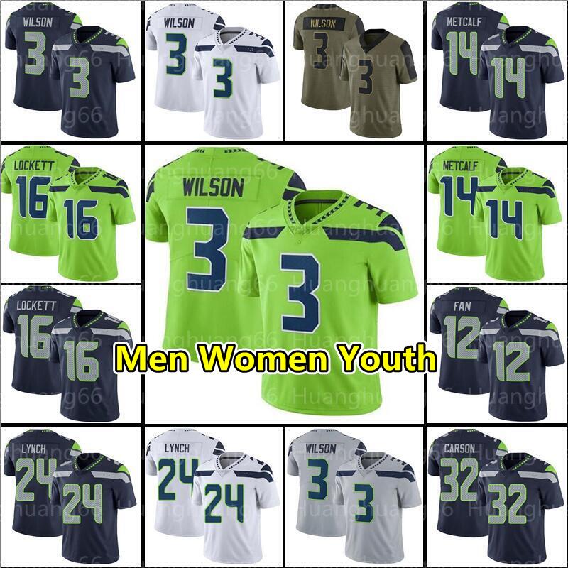 

14 DK Metcalf Russell Wilson Jamal Adams Football Jersey Bobby Wagner 12s Tyler Lockett Steve Largent Chris Carson K.J. Wright Shaquem Griffin, Men jersey