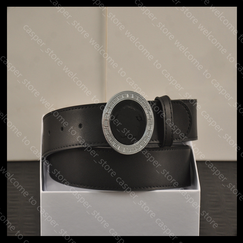 

21ss Avatars Printed Mens Womens Belts Metal Bronze Circular Buckle Fashion Designer Belt For Women Men Classic Retro Waistband TOP Quality, Black