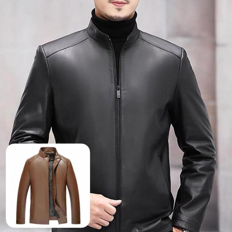 

Men's Jackets Jacket All Match Streetwear Warm Lapel Coat Men, Brown