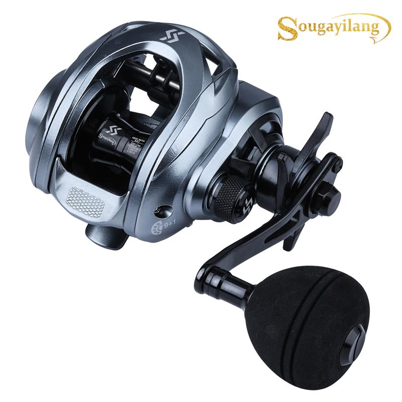 

Baitcasting Reels Sougayilang 9+1BB Reel High Speed Gear Ratio 8.0:1 With Aluminum Spool Magnetic Brakes Power Handle Fishing