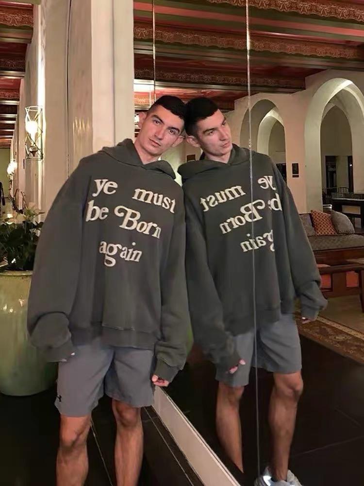 

713226923 Kanye clothing West graffiti printed mens womens hoodies ye must be born again Printing Pullover hooded Men Women Sweatshirts patterned lovers Hoodie, I need other product