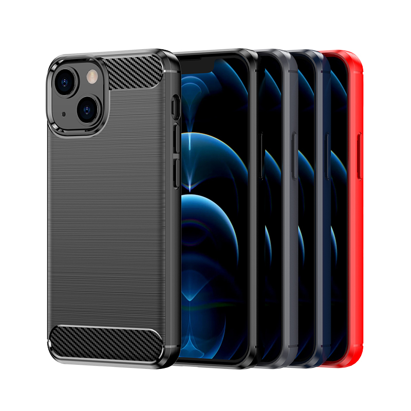 

Carbon Fiber Soft Mobile Phone Cases TPU Protective Back For iPhone 13 12 11 PRO MAX XR XS Samsung Note 20 S20 PLUS S10 S10e S21 Ultra S20FE Note10 Note10P A11 A70E A03S, Blue
