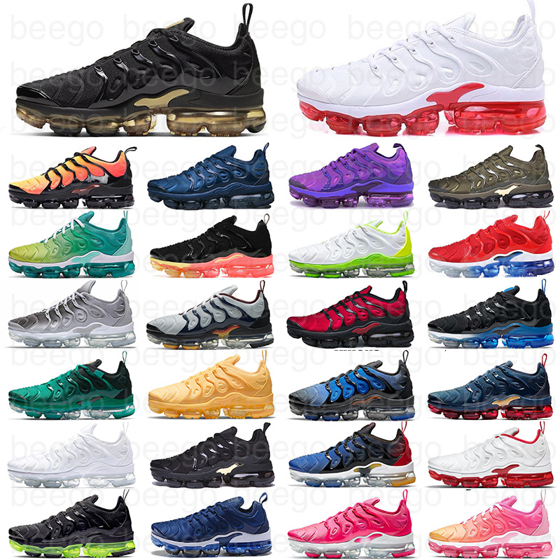 

triple Black White TN plus tns running shoes man sneaker Volt Orange Gradients Cherry Red woman Cool Wolf Grey mens womens vapourmaxs outdoor trainers sneakers 36-47, Need box