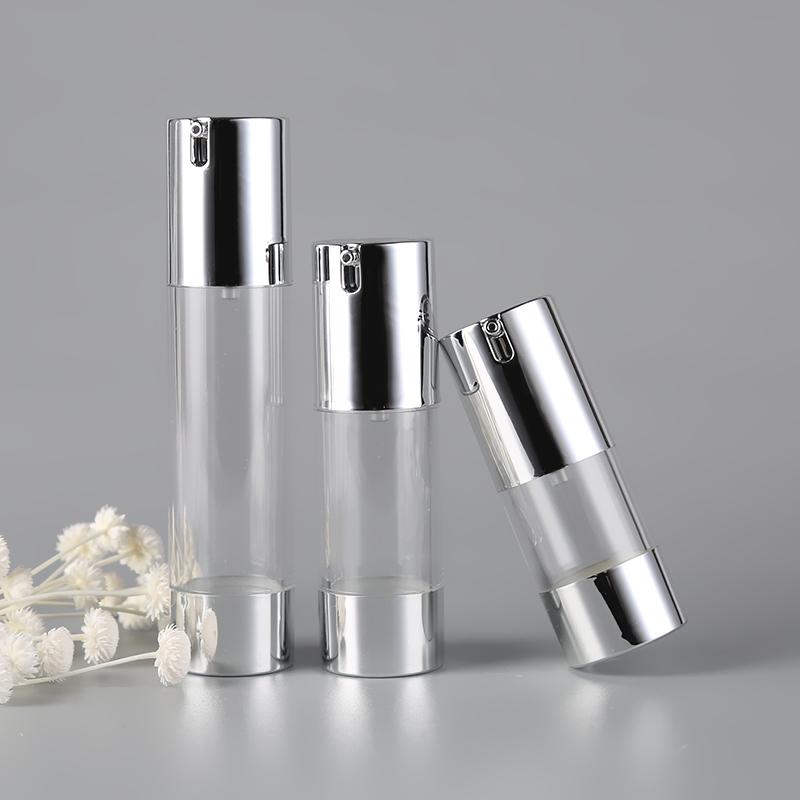 

10pcs 15ml/30ml/50ml Portable Vacuum Press Pump Airless Empty Bottles Cosmetic Lotion Containers Spray Travel Vials Screw Cap