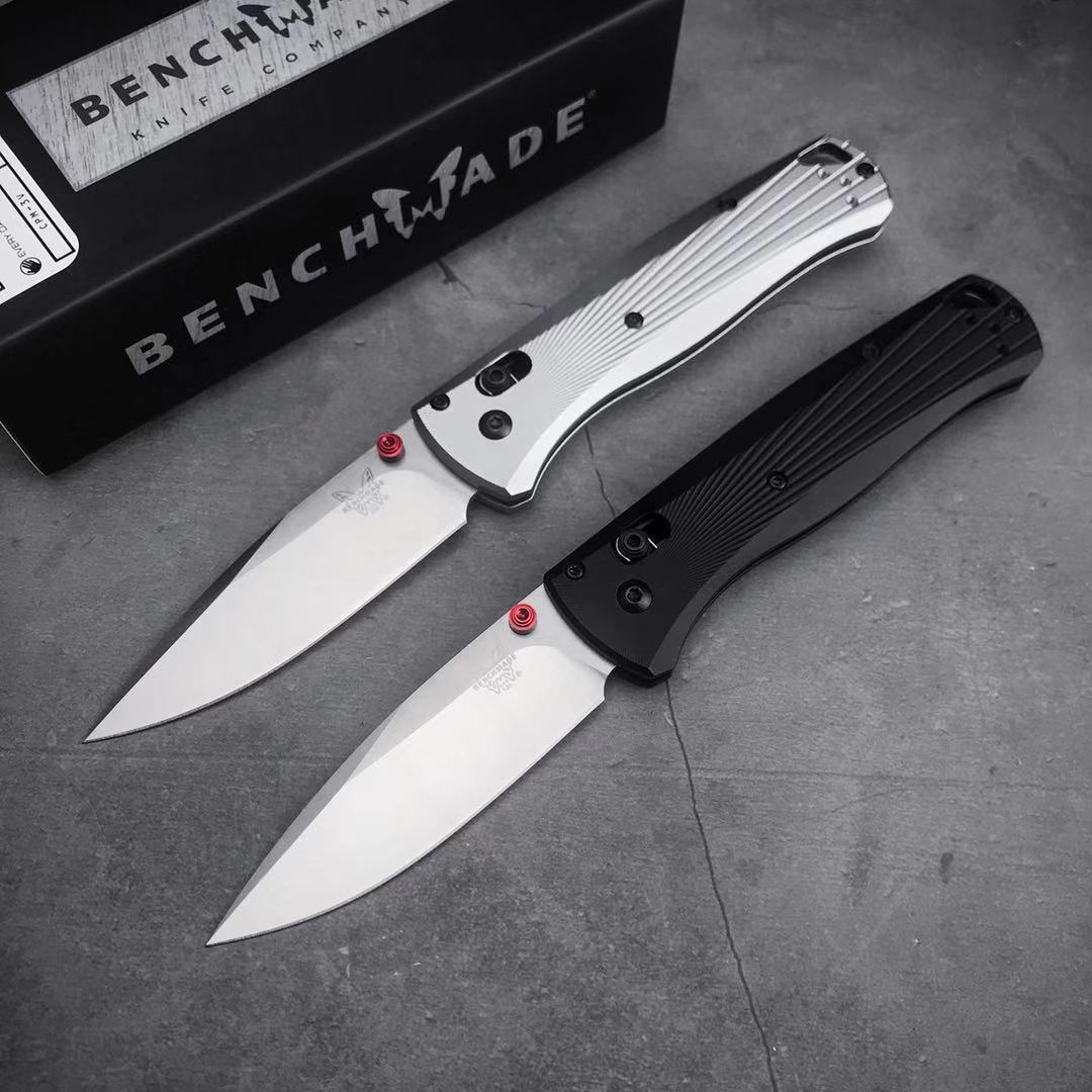 

Benchmade 535BK-4 Bugout AXIS Folding Knife 3.24" M390 Black DLC Plain Blade, Machined Aluminum Handles