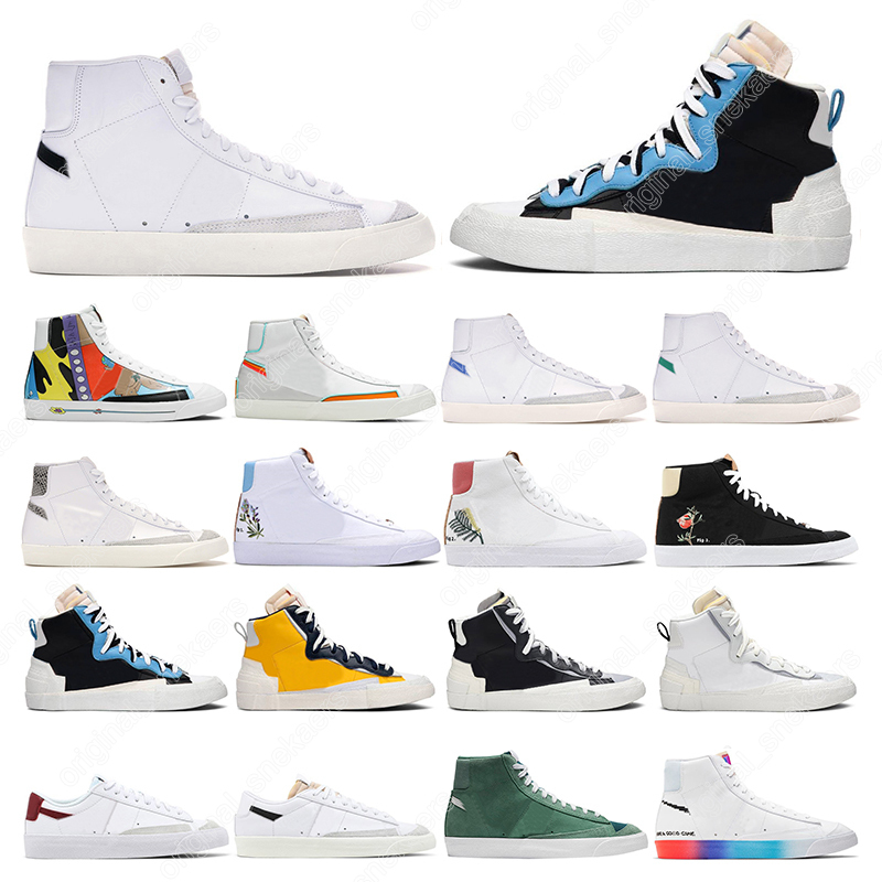 

36-45 Running Shoes blazer 77 high low mens womens Vintage Black Habanero Red Lucid Green Optic Yellow Pack Aqua sports sneakers trainers, 1 77 vintage white black