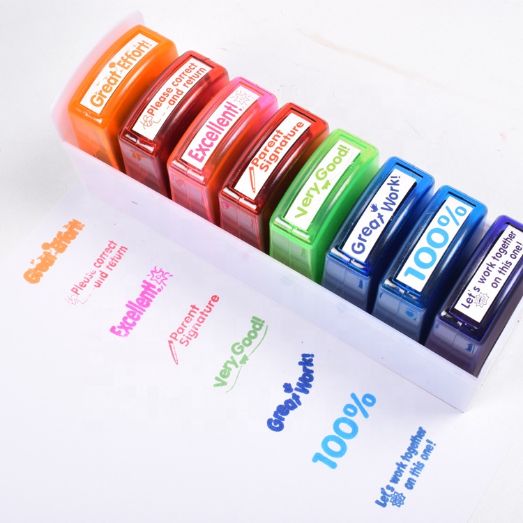 

Custom Self inking Rubber Stamps Funny Self-inking Office Stamp Teacher Seal