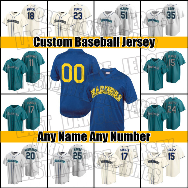 

Mariners 17 Mitch Haniger Jersey Seattle 65 James Paxton Jerseys Kyle Seager Kyle Lewis Jersey Ken Griffey Jr. Edgar Martinez Dylan xb651q, Blue;black