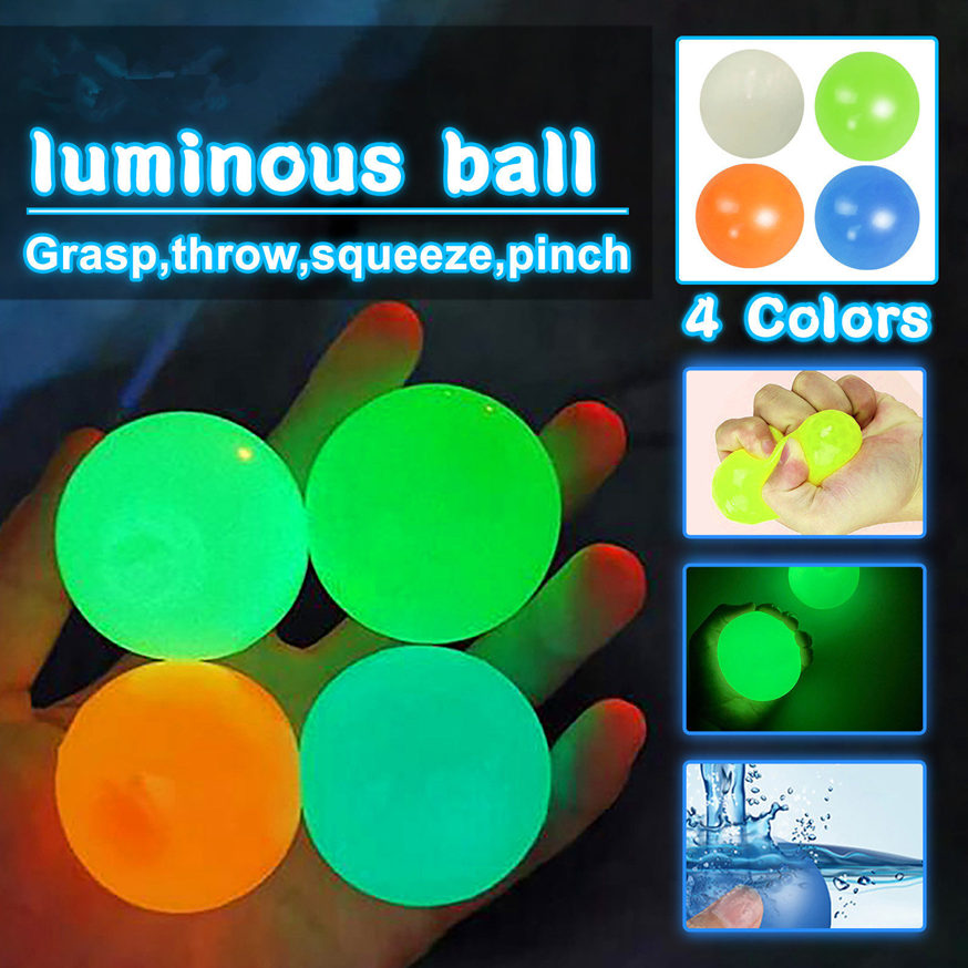 

Fidget toys Fluorescent Sticky Wall Ball Sticky Target Ball Decompression Toy Kids Gift Stress toys squishy