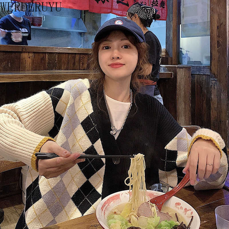 

WERUERUYU Autumn Winter Cardigans For Women Retro Style Causal Women's Jacket Female Cardigan Tops 210608, Photo color