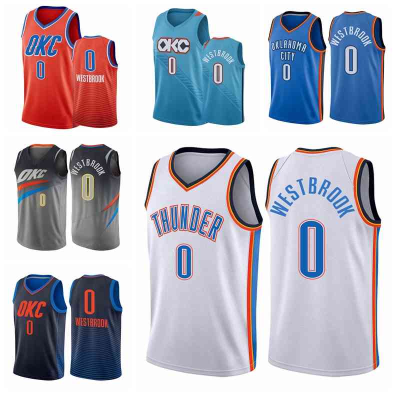 

OklahomaThunderMEN Russell Westbrook 2020-21 Statement Navy Basketball Jersey
