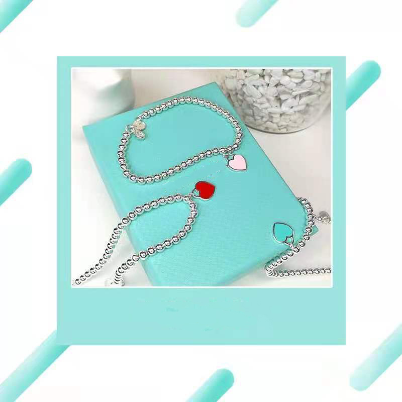 

Original Fashion Classic 925 sterling silver love heart bracelet Multicolor Optional Woman Jewelry holiday gift