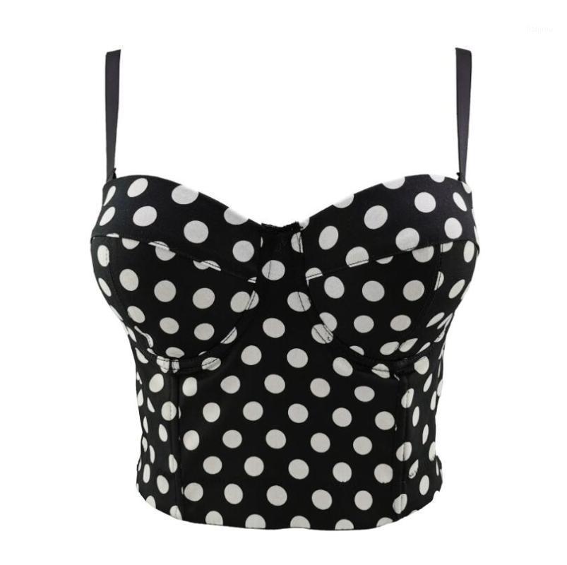 

Polka Dot Corset Bustiers Corsets Women Top Sexy Lingerie For Beauty Bustier Tanks Steampunk Bra Femme P2464 &, Red