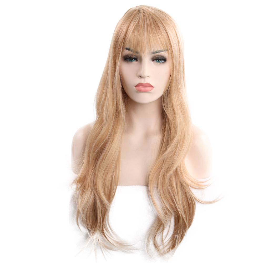 

human hair wigs Wig Explosion models WIG fashion ladies long curly hair chemical wigs wholesale braided wigs, Blonde