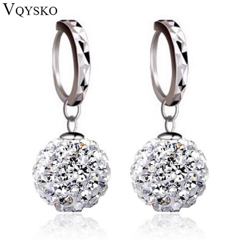 

Dangle & Chandelier Trendy Women's Round Water Drop CZ Crystal Earrings Jewelry Gift Women