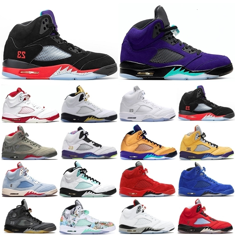 

Black Metallic 5 5S Basketball Shoes for Men Bel TROPHY ROOM TOP 3 Space Jam Alternate GRAPE Pink Foam Sneakers Trainers