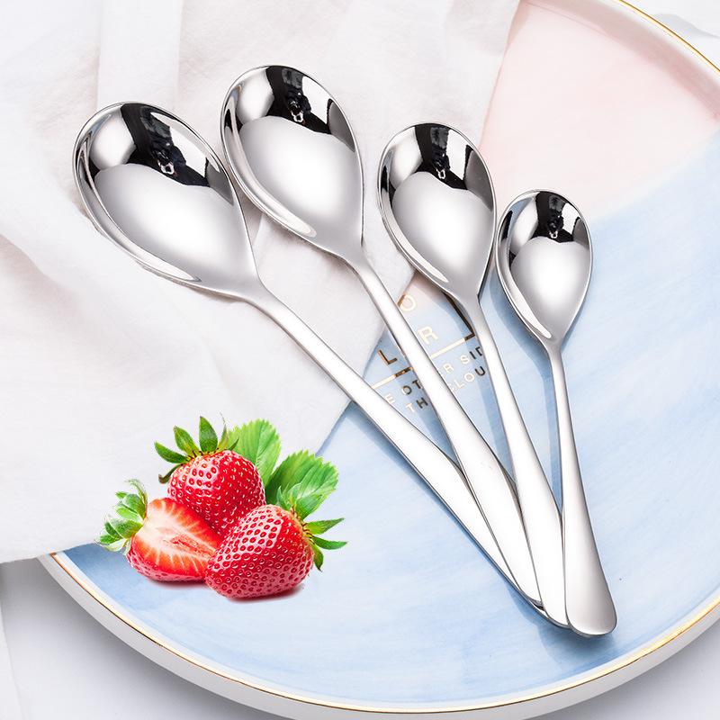 

Spoons 5PCS/Set Portable Silver Water Drop Spoon Stainless Steel Ice Cream Dessert Teaspoon Sugar Coffee Mixing Scoop Kitchen Tableware