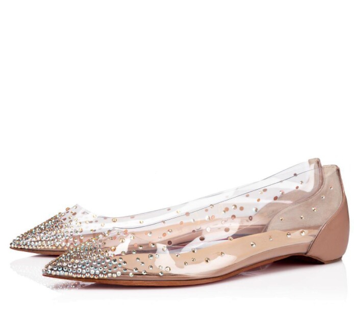 

Bottom Pump Bride Red Soles Spikaqueen Women Shoes,PVC With Strass Pointed Closed Toe Party Wedding Heels Elegance Woman mko003