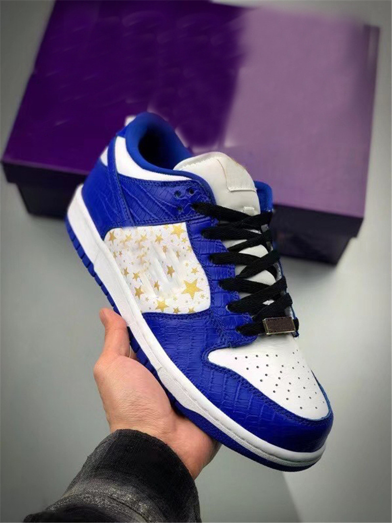 

Released Authentic Stars Dunk Outdoor Shoes Low SUP Black Hyper Royal Mean Green Barkroot Brown Blue SB Men Women Sneakers With Original Box