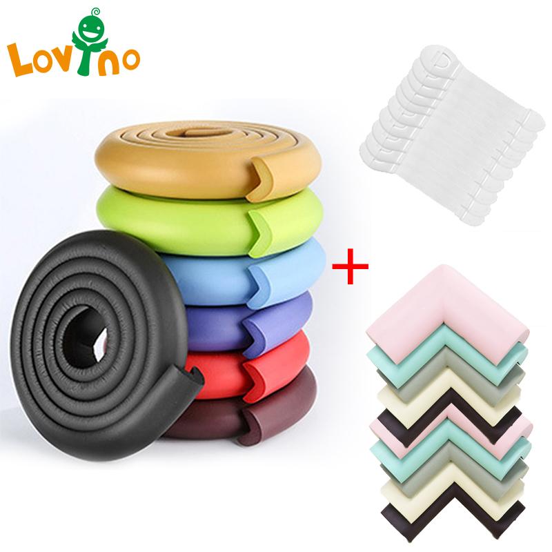 

Corner&Edge Cushions Baby Safety Proofing 4M+8pcs Edge Corner Guards Desk Table Protector Children Protection Furniture Bumper Cushion