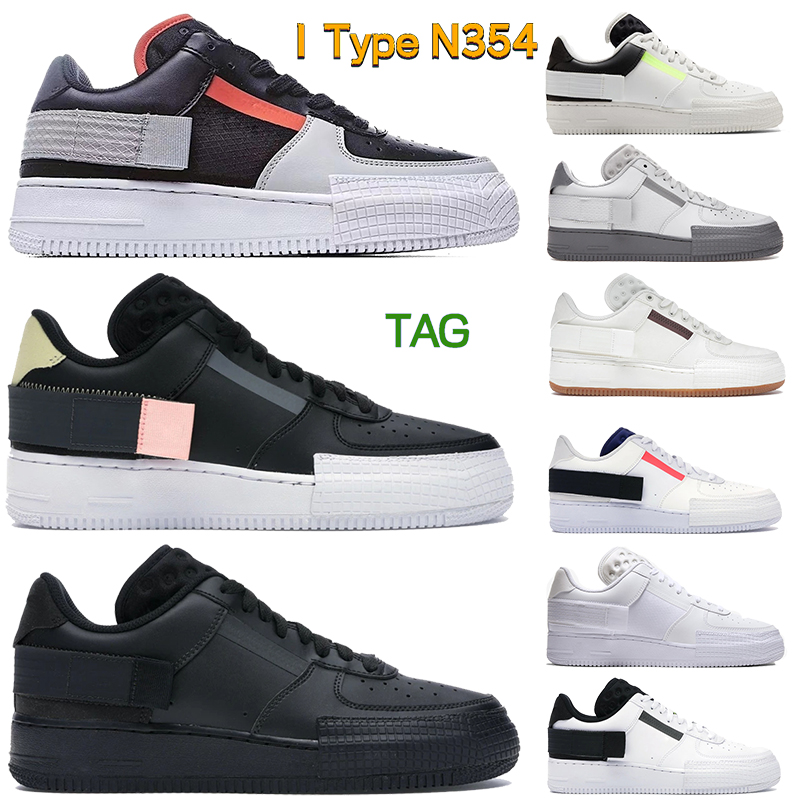 

Top quality 1 Type N354 Men Running Shoes black pink Grey Fog summit white gold orbit stylist women sneakers Comfortable Sail Gum photo blue sport trainers with tag, Bubble wrap packaging