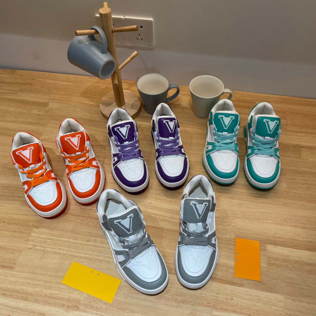 

Luxury Brand Sneakers Shoes Designer Sneaker Floral Brocade Genuine Leather Men Women Shoe by shoe10 40, #8