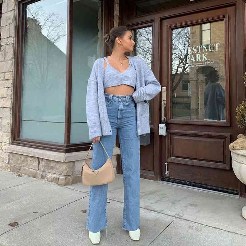 

women's jeans mosimolly women's washed-up jeans, broad female denim pants with legs in fashion s6bm, Blue