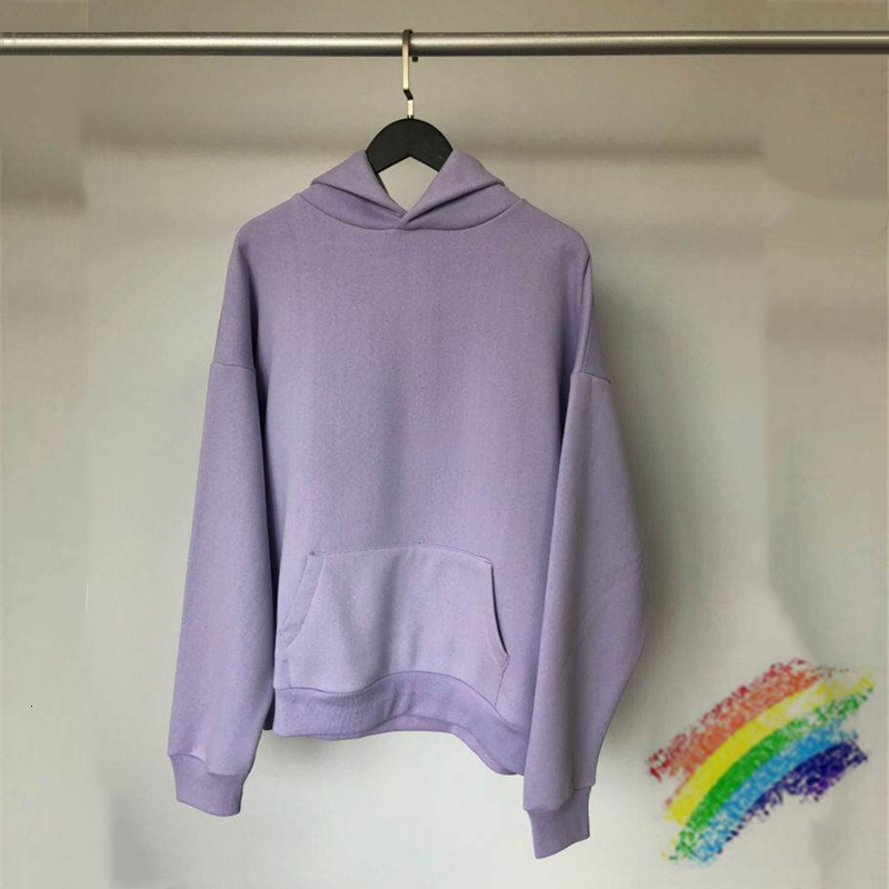 

2021 New Light Purple Kanye West Season 6 Hoodie Men Women 1:1 Best Quality Solid Color Pullover Streetwear Oversize Sweatshirts Esru