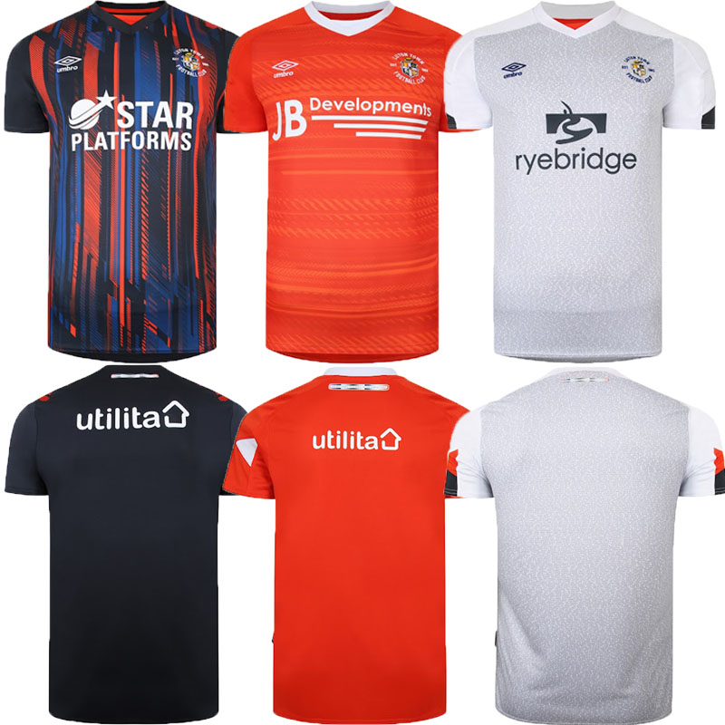 

Luton Town soccer Jersey 21 22 Home away Red black gray 2021 2022 Football shirt