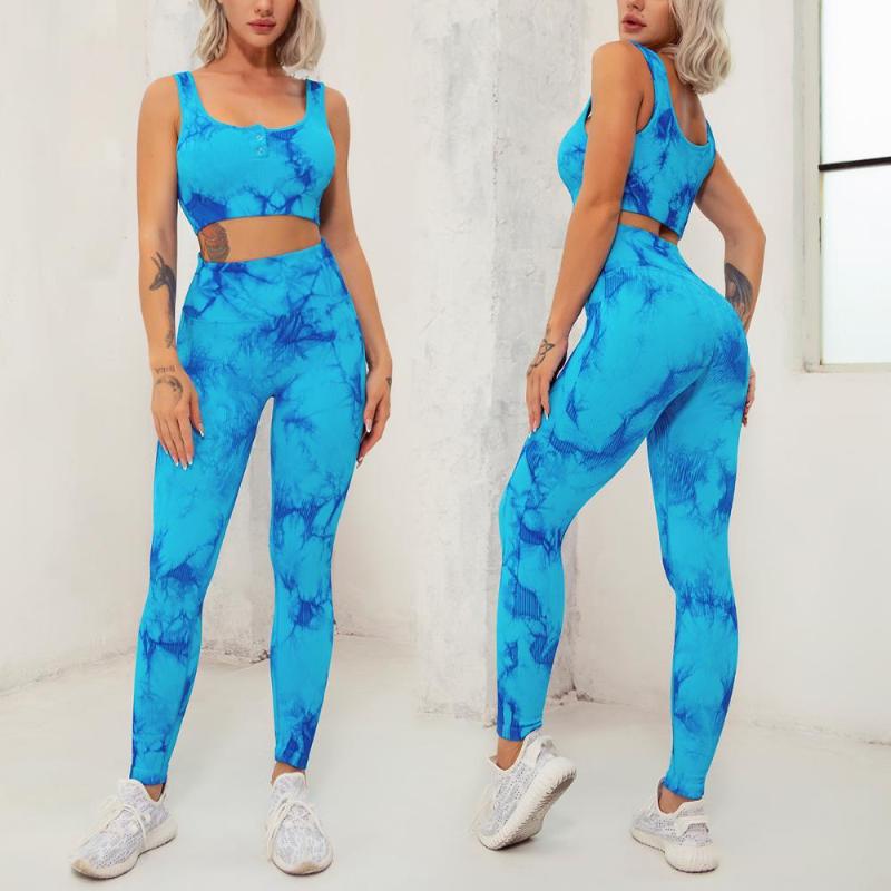 

Yoga Outfit Seamless Set Sport Suit Workout Gym Clothing Fitness Two Piece Women Female Clothes Women's Tranksuit