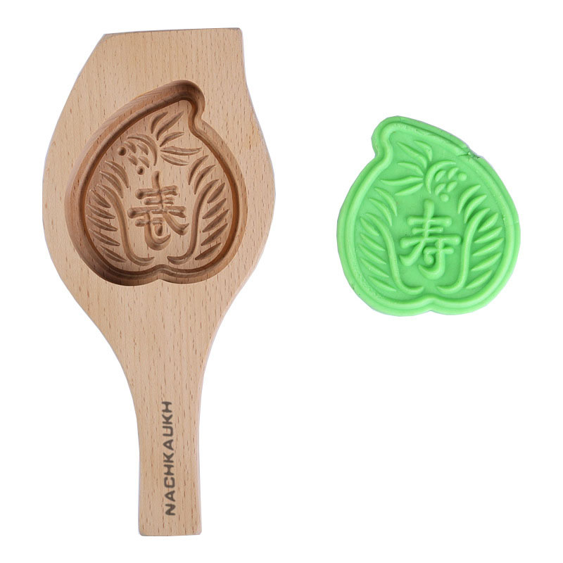 

NACHKAUKH Wooden Pastry Wooden Cake Mould Mid-Autumn Moon Cake Mould Baking Mould