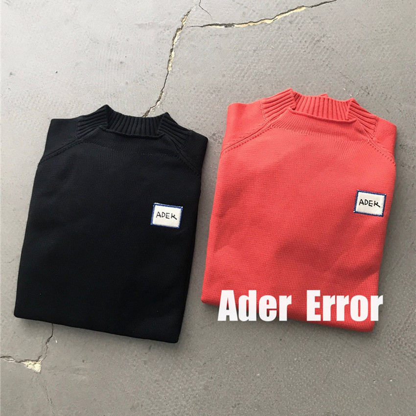 

2021 New Destruction Collar Letters Patch Ader Error Sweaters Top Quality Embroidery Adererror Knitted Pullovers with Tags 5npt
