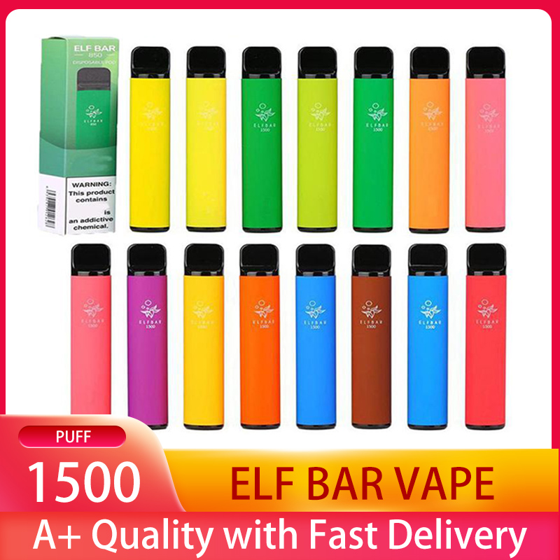 

ELF Bar 1500 Puffs E Cigarette Disposable Pod Device 1500Puffs 850mAh Battey 4.8ml Pods Cartridge Vapes Kit disposables 16 Colors 2% Ni Strength Vs Puff Plus Flow Lux