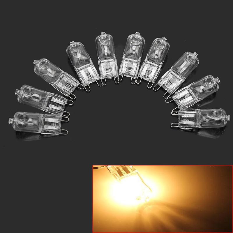 

Night Lights 10X G9 25W Halogen Bulbs Transparent Lamp Housing Warm White Light Long Life AC 230V