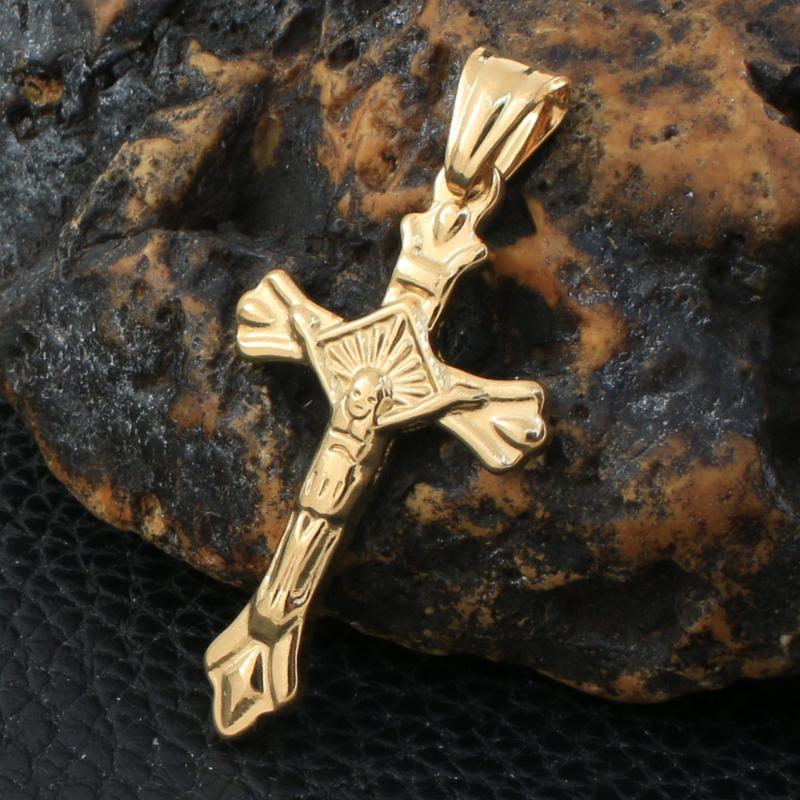 

Charms Gold Color Cross Pendant Fashion Stainless Steel Jewelry For Gift PFFZAJAF, Bronze;silver
