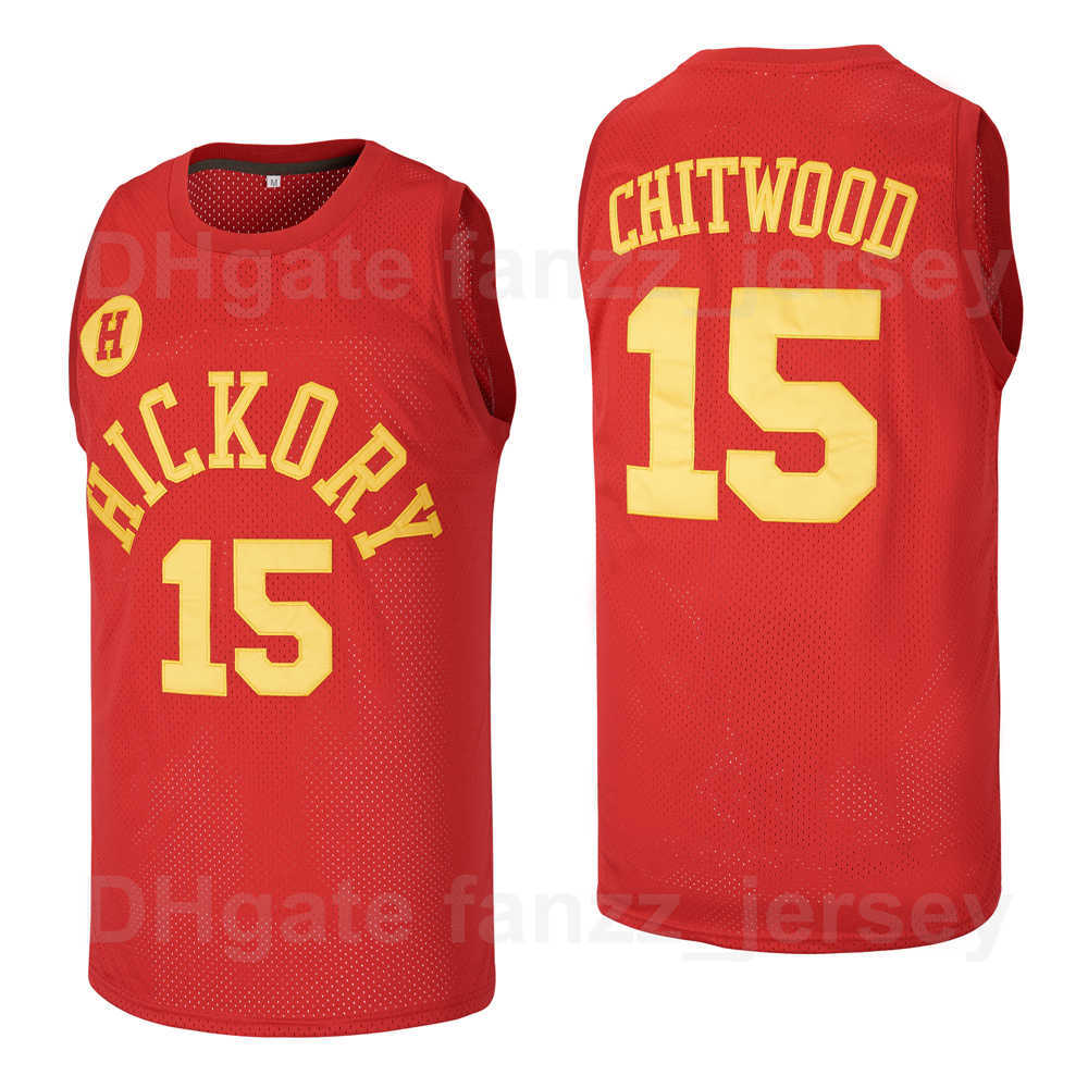 

Men High School Jimmy Chitwood 15 Hickory Hoosiers Jersey Moive Basketball Hip Hop Breathable Pure Cotton Team Color Red HipHop For Sport Fans Top Quality On Sale