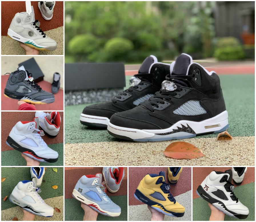

NEW White Sail Wings Jumpman 5 5s Top 3 Fire Red Oregon Men Basketball Shoes Michigan Oil Grey Running Sneakers Mens Sport Trainers, A-j618