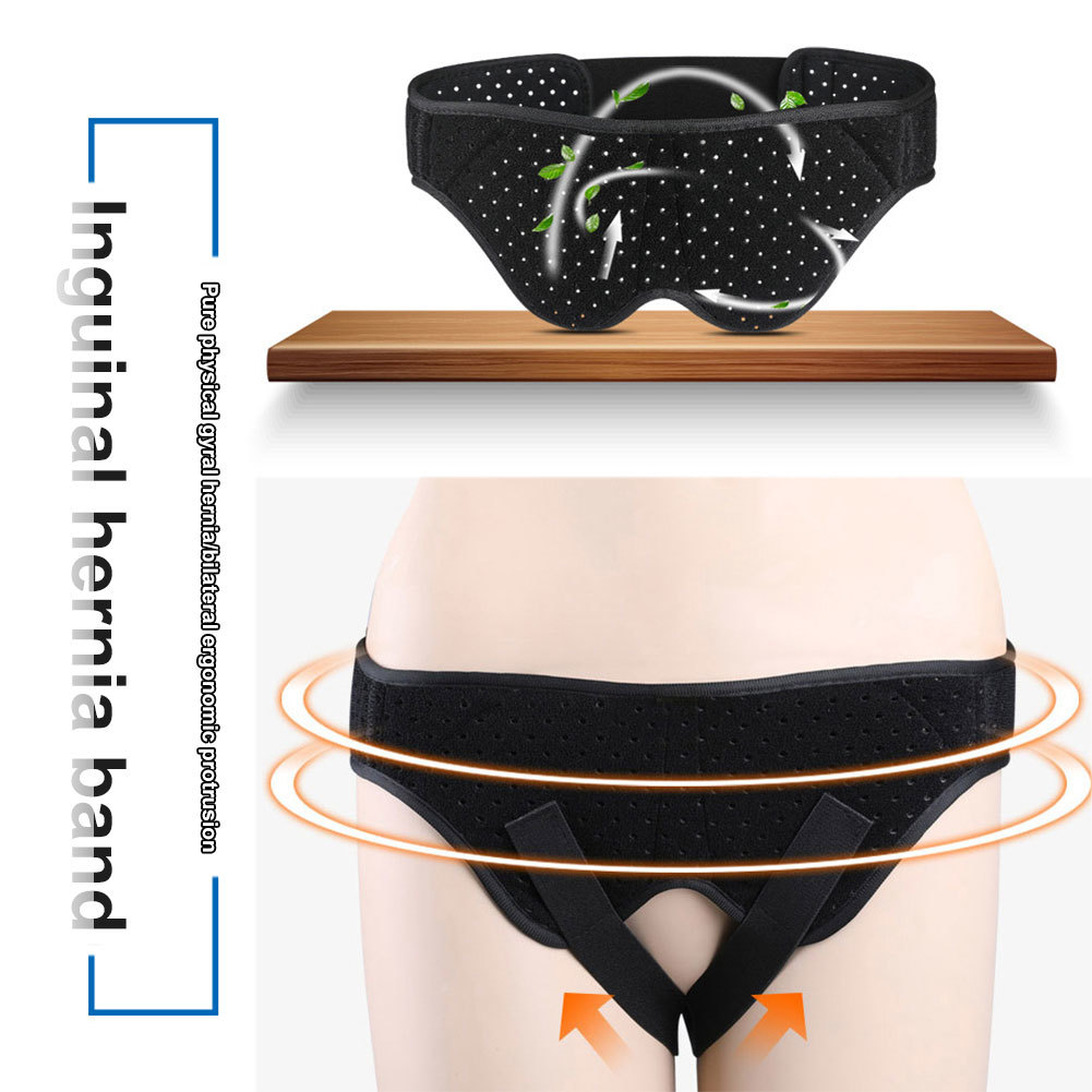 

1PC Hernia Belt Truss for Inguinal Or Sports Hernia Support Brace Pain Relief Recovery Strap With 2 Removable Compression Pads 210317, As picture
