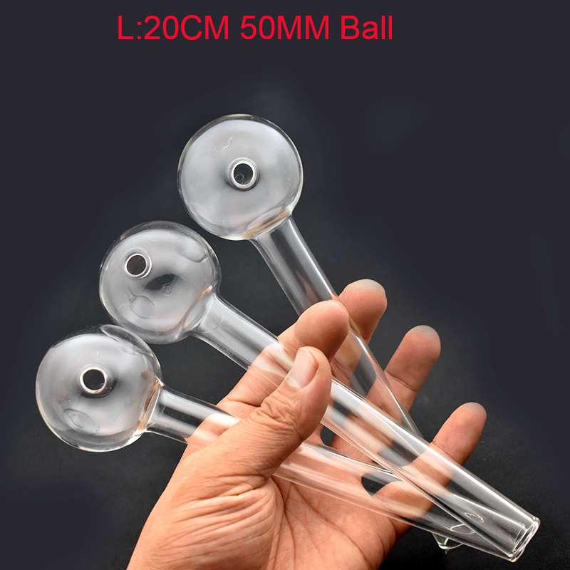 

Big 8inch smoking oil pipes Clear green blue pink 4color Pyrex Glass Oil Burner Tube Burning pipe