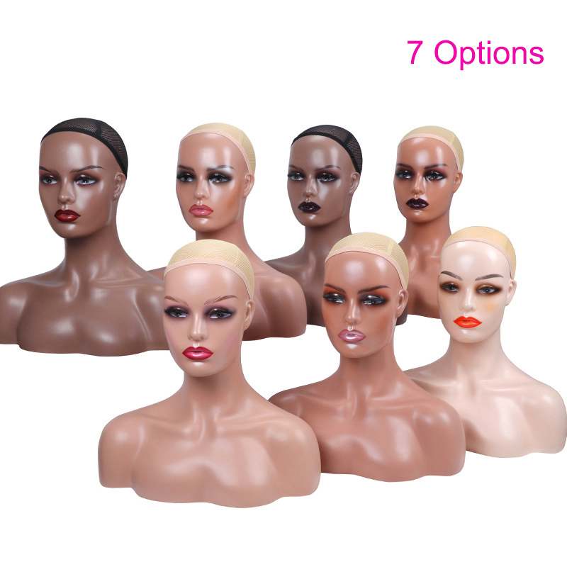 

Beutiful Good Europe and America Style best makeup wig mannequin head with shoulders display female model