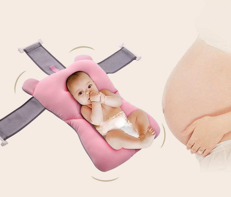 

Bathing Tubs & Seats Baby Bath Pillow Born Portable Seat Cartoon Shower Tub Pad Non-Slip Mat Safety Security Foldable