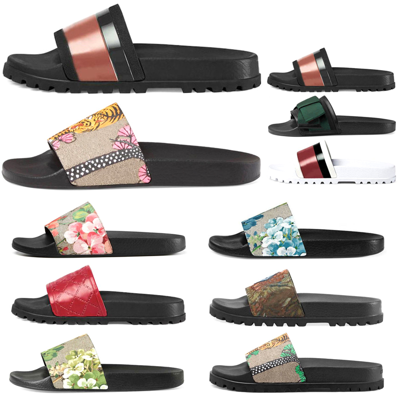 

Fast High Quality Slides Sandals Man Woman Slipper Gear bottoms Flip Flops With Box Casual Shoes Sneakers Espadrilles Heel home 011 01, Black