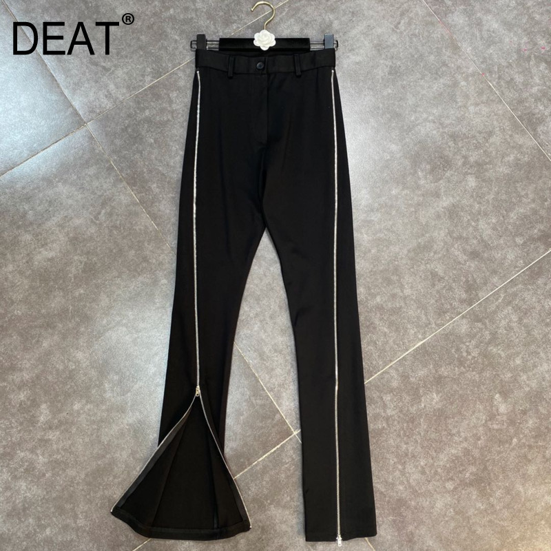 

Summer Fashion Women Clothes High Waist Black Full Length Pants Female Bottom WS31101L sports 210525