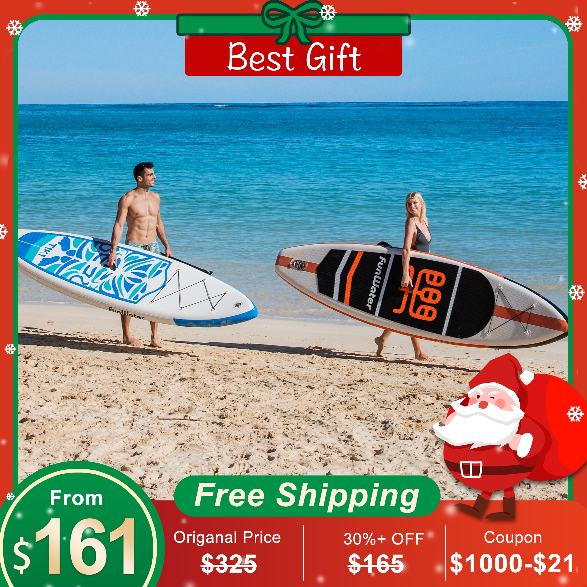

Funwater US&CA&EU Warehouses DropShipping Delivery Within 7 Days surfboard 335*84*15cm paddle stand up sup board inflatable paddleboard water sport surf