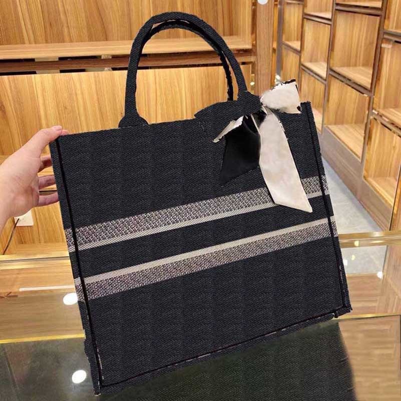 

Luxury 3A quality classic 41.5 cm shopping bag embroidered canvas large capacity high-quality bags for women handbag women's shoulder bag purses handbags designers, Freight dhl