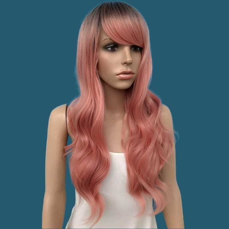 

head set long full curly red big wave high temperature silk chemical fiber hair